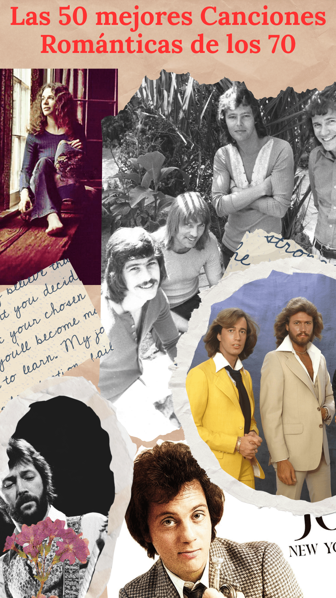 Top de las 50 canciones más románticas de las años 70. Portada